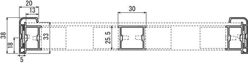 ビルボード E60KK 屋外大型壁面看板用フレームの断面寸法図｜誉PRINTING