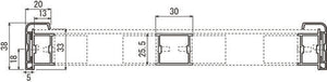 ビルボード E60KK 屋外大型壁面看板用フレームの断面寸法図｜誉PRINTING