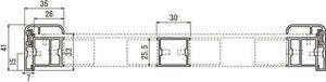 ビルボード E61KK ボリューム型大型壁面看板フレームの断面寸法図｜誉PRINTING