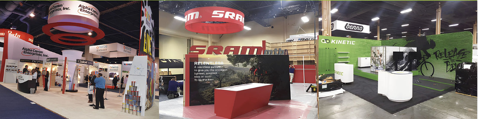 1小間 展示会ブース BOOTH-R｜スリムウォール＋波型装飾（iPad・ミニテーブル付）