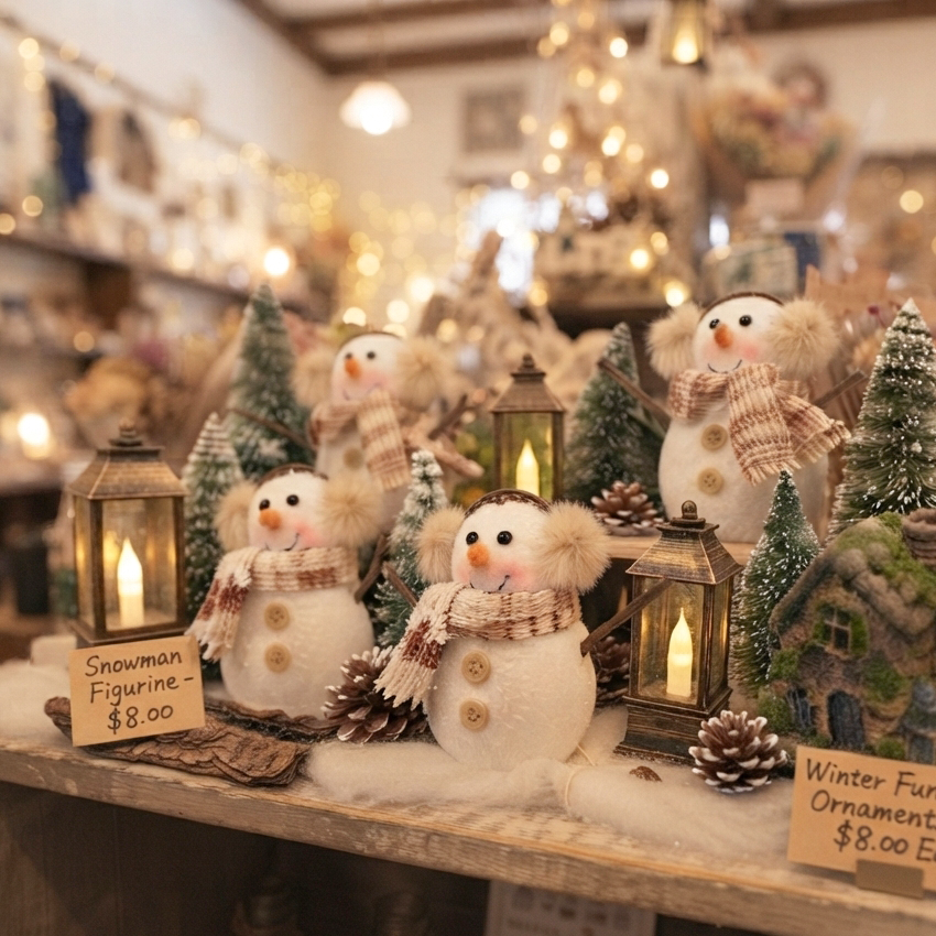 【クリスマス・イベント装飾】光る雪だるま スノーマンオーナメント