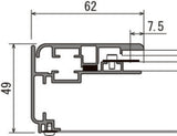 屋外用LED内照パネル FE925 49mmフレーム断面寸法図｜誉PRINTING