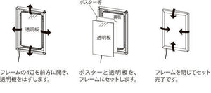 LED内照パネル FE934 4辺開閉式フレームのポスターセット方法｜誉PRINTING