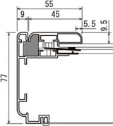 屋外用LED内照パネル FE9240 フレーム断面寸法図｜誉PRINTING