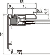 屋外用LED内照パネル FE99240 フレーム断面図 77mm厚｜誉PRINTING