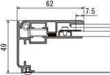 屋外用LED内照パネル FE9925 49mm厚フレーム断面寸法図｜誉PRINTING