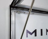 屋外用LED内照パネル FE9925 はね上げ扉を開いた内部構造｜誉PRINTING