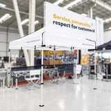 キャノピーバナーキット 300×100cm 展示会場での使用イメージ｜誉PRINTING