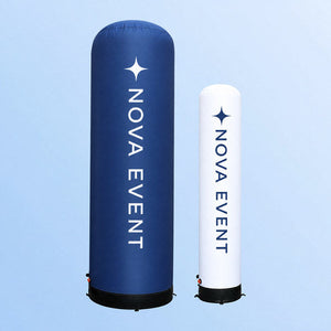 エアー円柱 φ40〜80cm×H220〜400cm ネイビー／ホワイト2色｜誉PRINTING