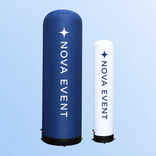 エアー円柱 φ40〜80cm×H220〜400cm ネイビー／ホワイト2色｜誉PRINTING