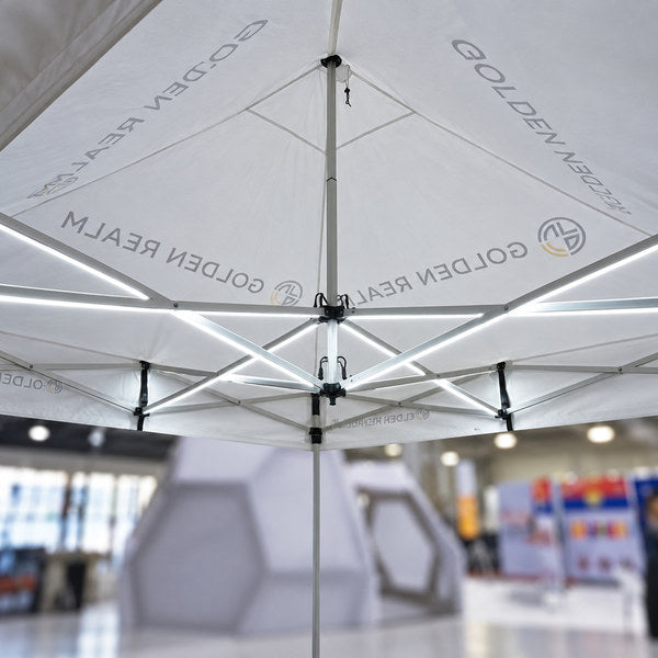 LEDインテグレーション テント内側の点灯イメージ｜誉PRINTING