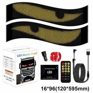 車用LEDディスプレイ スマホで光る演出 Devil's Eyes｜16×96・約60cm幅