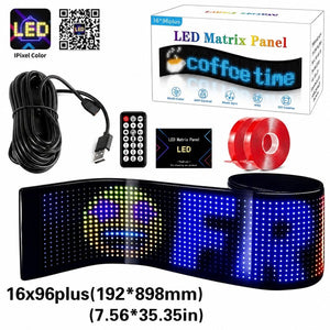 LEDサイネージ 遠くまで届く大型 PLUS｜16×96・約90cm幅 フレキシブルデジタルサイネージ