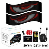 車用LEDディスプレイ スマホで光る演出 Devil's Eyes｜20×64・約35cm幅