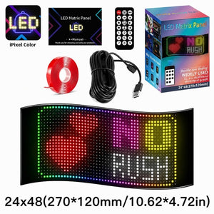 LED看板 2段表示の省スペース｜24×48・約27cm幅 デジタルサイネージ