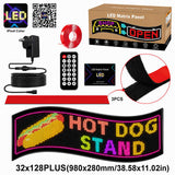 LEDサイネージ 遠くまで届く2段大型 PLUS｜32×128・約98cm幅 フレキシブルデジタルサイネージ