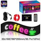 LED電光掲示板 巻いて収納できる2段ロング｜32×160・約78cm幅 フレキシブルデジタルサイネージ