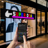 LEDサイン 街頭サイズの2段表示 PLUS｜32×320・約240cm幅 フレキシブルデジタルサイネージ