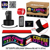 LEDサイン 街頭サイズの2段表示 PLUS｜32×320・約240cm幅 フレキシブルデジタルサイネージ