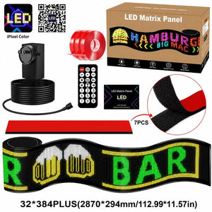 LEDサイン 街頭サイズの2段特大 PLUS｜32×384・約287cm幅 フレキシブルデジタルサイネージ