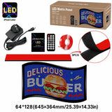 LEDビジョン 画像も表示 高精細｜64×128・約64cm幅  フレキシブルデジタルサイネージ