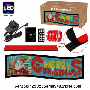 LEDビジョン 画像も表示 ラージ｜64×256・約125cm幅 フレキシブルデジタルサイネージ