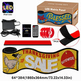 LEDビジョン 画像・動画も表示 特大｜64×384・約186cm幅 フレキシブルデジタルサイネージ