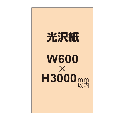 【幅600×縦3000mm以内】ポスター印刷（光沢紙）