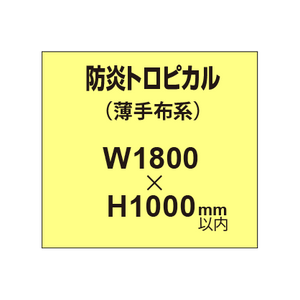 防炎トロピカル （薄手布系）【W1800?H1000mm以内】