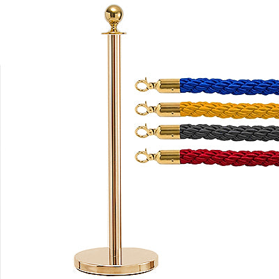 ロープパーテーションQ01Aゴールド｜誉PRINTING