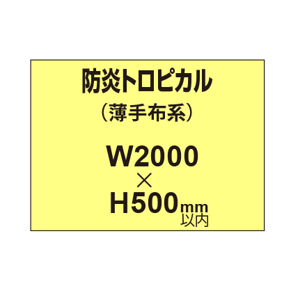 防炎トロピカル （薄手布系）【W2000?H500mm以内】