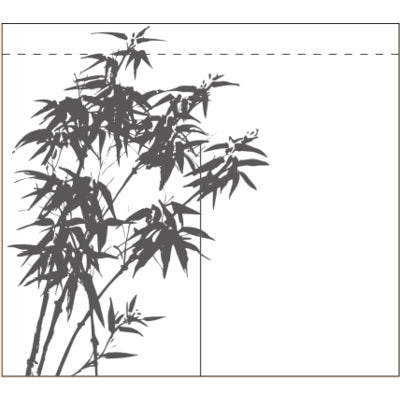 のれん-004017013 笹(白地)2巾｜誉PRINTING