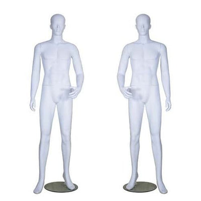 男性全身マネキン マットホワイト仕上げで表情豊か｜誉PRINTING