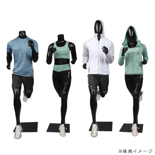 全身スポーツマネキン ランニングポーズでアパレル展示向け | 店舗什器