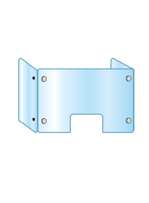 【コロナ対策】透明アクリルパーテーション三面タイプ窓付