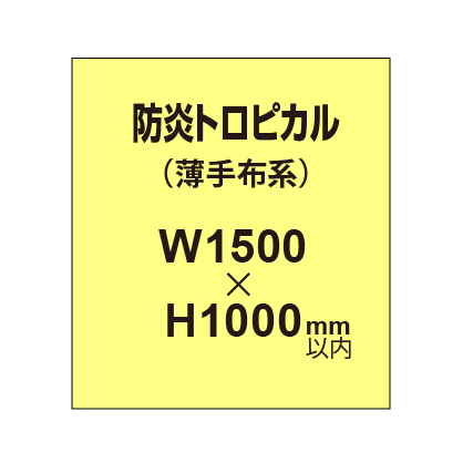 防炎トロピカル （薄手布系）【W1500?H1000mm以内】