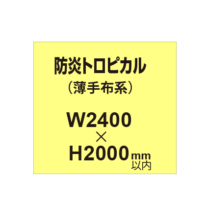 防炎トロピカル （薄手布系）【W2400?H2000mm以内】