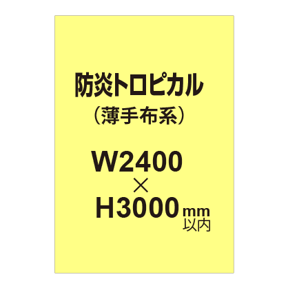 防炎トロピカル （薄手布系）【W2400?H3000mm以内】