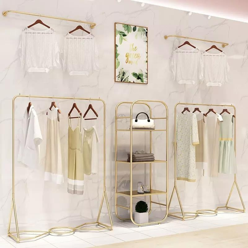 ハンガーシェルフ 調整可能なメタルハンガーラック 店舗設置に最適