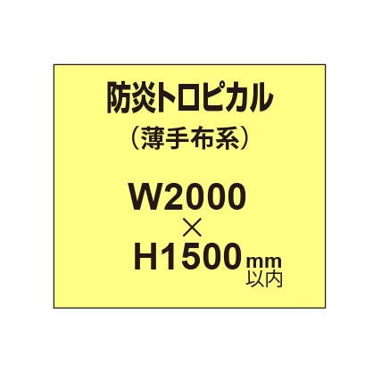 防炎トロピカル （薄手布系）【W2000?H1500mm以内】