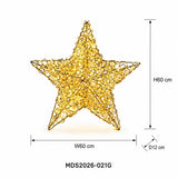 星型LEDライトオブジェ 60cm ゴールド装飾 サイズ・寸法画像｜誉PRINTING