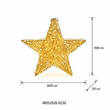 星型LEDライトオブジェ 40cm ゴールド装飾 サイズ・寸法画像｜誉PRINTING