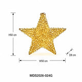 星型LEDライトオブジェ 50cm ゴールド装飾 サイズ・寸法画像｜誉PRINTING