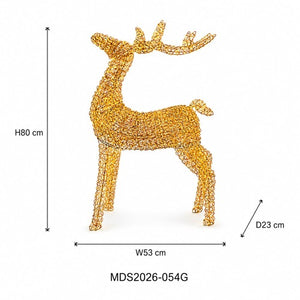 LEDトナカイオブジェ 100cm ゴールド装飾 サイズ・寸法画像｜誉PRINTING