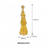 LEDクリスマスツリーオブジェ 122cm 星付き ゴールド装飾 サイズ・寸法画像｜誉PRINTING
