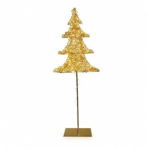 LEDクリスマスツリーオブジェ スタンドタイプ 138cm ゴールド装飾 商品画像｜誉PRINTING
