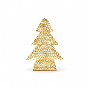 LEDクリスマスツリーオブジェ 小サイズ ゴールド装飾 商品画像｜誉PRINTING