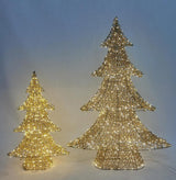 LEDクリスマスツリーオブジェ 2サイズの点灯・使用イメージ｜ゴールド装飾｜誉PRINTING