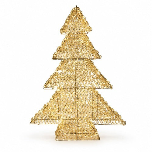 LEDクリスマスツリーオブジェ 大サイズ ゴールド装飾 商品画像｜誉PRINTING