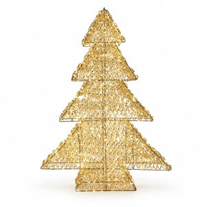 LEDクリスマスツリーオブジェ 大サイズ ゴールド装飾 商品画像｜誉PRINTING